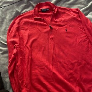 Polo Quarter Zip Red Sweater 4XLT